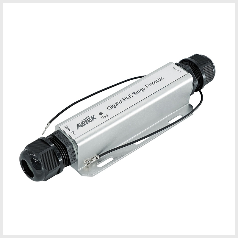 Protectores contra sobretensiones PoE 802.3af / 802.3at / 802.3bt / UPoE para exteriores de 1 canal • SD-201