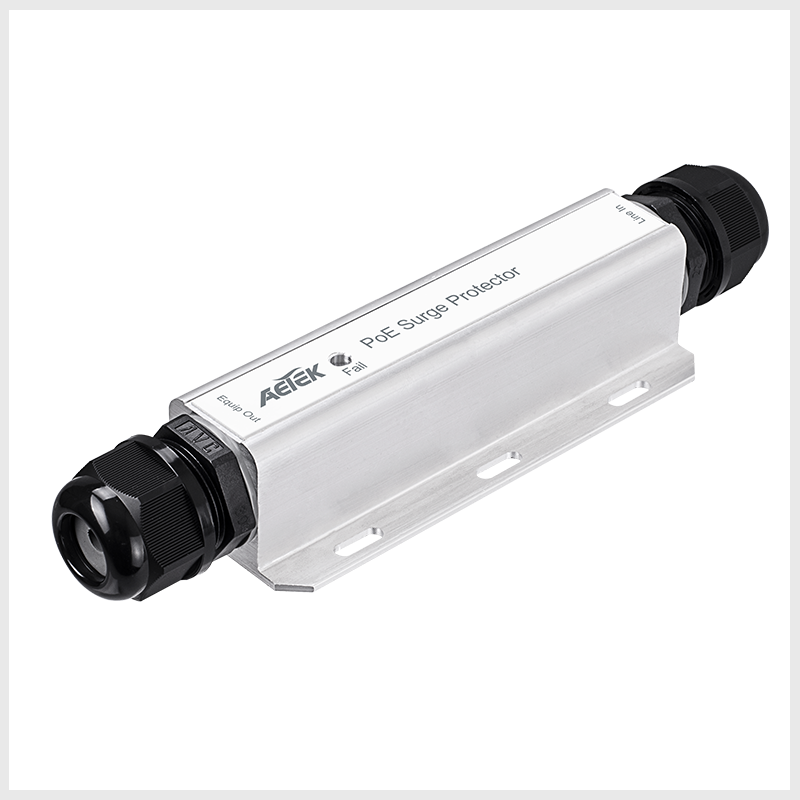 Protectores contra sobretensiones PoE para exteriores de 1 canal 802.3af/802.3at/802.3bt/UPoE • SD-202